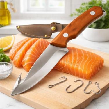 Imagem de Faca Coreadeira Estilo Brutal Forjada Artesanal Picanheira de Aço Premium – Lâmina Ultra Afiada, Ideal para Churrasco, Corte de Carne e Cozinha Profissional com Cabo Ergonômico