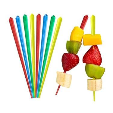 Imagem de Prisma de palitos de coquetel de 1000 peças 7,62 cm (3") - Enfeite elegante e elegante para coquetéis, palitos de plástico perfeitos para aperitivos e bebidas, espetos extravagantes versáteis para