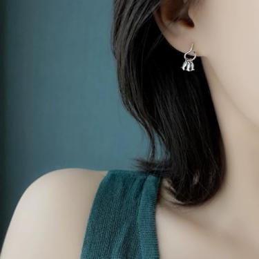 Imagem de Brincos de gancho banhados a prata para mulheres, fofo, pequeno, 3 peixes, borla de pesca, brinco de gota, delicado, divertido, tema de feriado, joia de festa