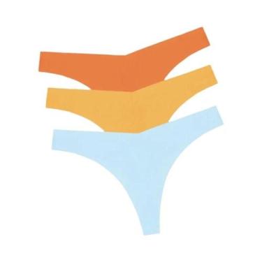 Imagem de Calcinhas Ultra-finas Sem Costura Para Mulheres, Tanga V-Waist, Conjun