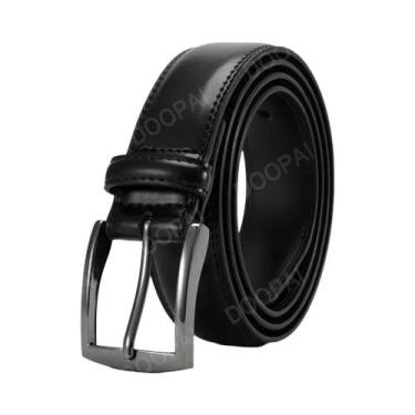 Imagem de Cinto De Couro Masculino Com Fivela Grande De Metal De Alta Qualidade 