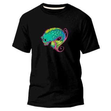 Imagem de  Camiseta Basica Algodão Premium Estampa Digital Carpa  - Pavesi, Pret