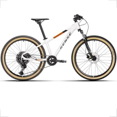 Imagem de Bicicleta Infantil Sense Grom Race 2025 Aro 24 Transmissão 9 Velocidades (Branco/Laranja)