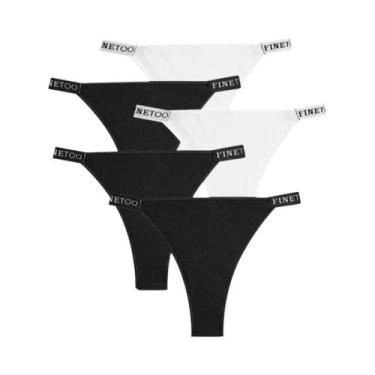 Imagem de Conjunto De Lingerie Sexy Feminina Em Algodão Com Calcinhas De Baixa C