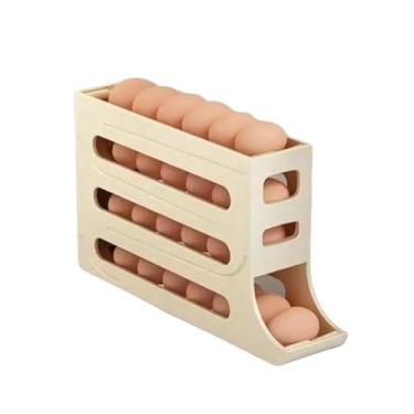 Imagem de Porta Ovos Suporte 4 Andares Rolante Para 30 Ovos Dispenser Armazena e organizador de Geladeira(1 unidade)