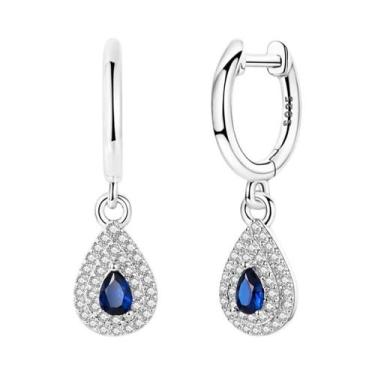 Imagem de Brincos De Argola Em Prata Esterlina 925 Com Zircônia MULA Joias Finas