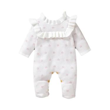 Imagem de Macacões Brancos De Inverno Para Bebês 0-18m Meninos Meninas Roupas Ca