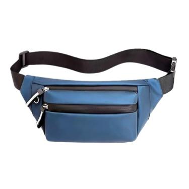 Imagem de Pochete unissex à prova d'água – pochete esportiva para treino, viagens, corrida e uso casual, azul (serve para todos os telefones)