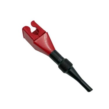 Imagem de Funil de reabastecimento de óleo de funil de plástico para carro, motocicleta, filtro de transferência de fluido, ferramenta de transferência de enchimento, acessórios automotivos (vermelho)