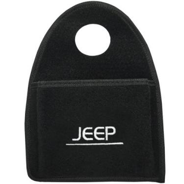 Imagem de Lixeira Lixinho Automotiva Carro Carpete Logo Bordado Jeep para Câmbio