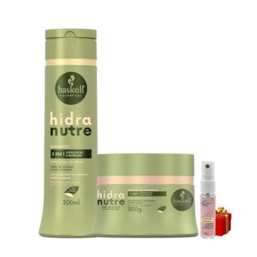 Imagem de Kit Haskell Hidranutre Shampoo 300ML + 1 Mascara 300ML + Presente Lour