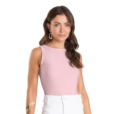 Imagem de Body Feminino Canelado Dianna Rosa, GG, Rosa