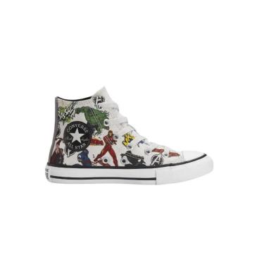 Imagem de Tênis Converse Chuck Taylor All Star Juvenil - Vingadores - Cano alto - Branco-Unissex