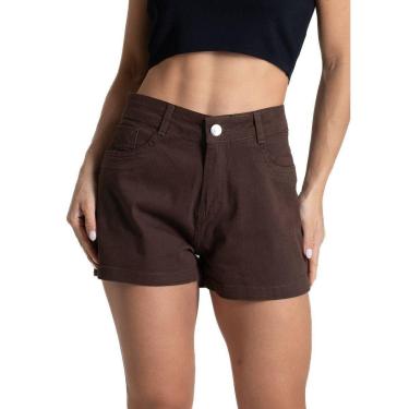 Imagem de Shorts Sarja Sawary - 282004 - MARROM 44-Feminino