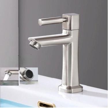 Imagem de Torneira Banheiro Lavatório Lavabo Cozinha Bica Baixa Para Pia Mesa Mo