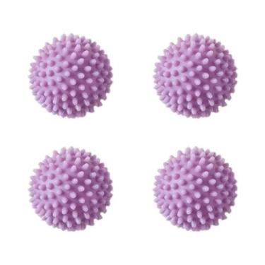 Imagem de Bolas De Secagem De Roupa Reutilizáveis Em PVC (4 Peças) - Amaciante D