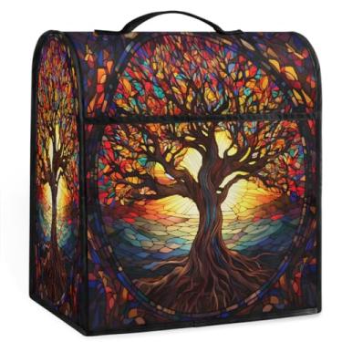 Imagem de Capa de misturador de cozinha árvore da vida flor à prova d'água com bolso com zíper capas de armazenamento de auxílio de cozinha capas de armazenamento capas de poeira para máquina de café