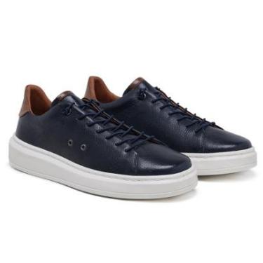 Imagem de Tênis Masculino Couro Sapatênis Casual Moderno Gel-Masculino