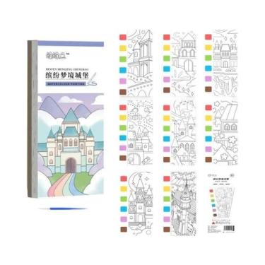 Imagem de Livro De Colorir Com Tinta Aquarela Para Crianças, 12 Páginas Com Cane