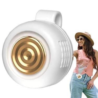 Imagem de Ventilador de clipe - Ventoinhas silenciosas e poderosas com 3 velocidades | Cooler usável sem fio Ventilador recarregável Design para mulheres, homens, mãe, pai, viagem, , mesa, acampamento, ao