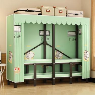 Imagem de Armários portáteis, armário portátil resistente, armário portátil dobrável com tampa, para organizadores de roupas e armazenamento, quartos, apartamentos, propriedades de aluguel(168X50X170CM)