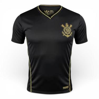 Imagem de Camisa Corinthians Infantil Logo Bordado Gold Oficial-Unissex