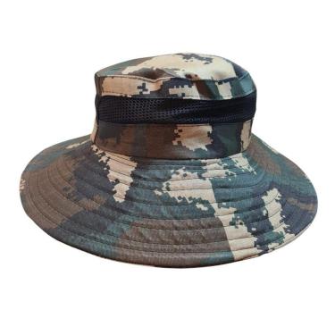 Imagem de Chapéu Camuflado Australiano Canavieiro Respirável Protetor Solar Pesca Trilha Camping-Unissex