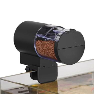 Imagem de Alimentador automático de peixes, recipiente de comida pequeno de 100 ml - Dispensador inteligente de alimentos cronometrado para lago, tartaruga, viagem, camarão, aquário, férias ao ar livre, Betta