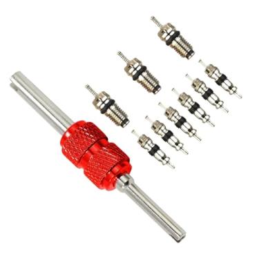 Imagem de Kit de núcleo de válvula CA - Ferramentas de reparo de ar condicionado de - Conjunto de 10 kit de núcleo de válvula CA para HVAC, refrigeração, automotivo, trailer, ar condicionado