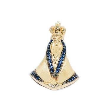 Imagem de Pingente de ouro 18k Nossa Senhora Aparecida - Elegancy Joias