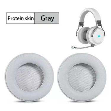 Imagem de Almofada de Couro E Tecido compatível Headset Corsair Virtuoso RGB Wir