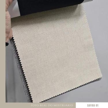 Imagem de Sofá Gianni Pé Cantoneira Claro Tecido Linho Bipartido 5 lugares 350cm