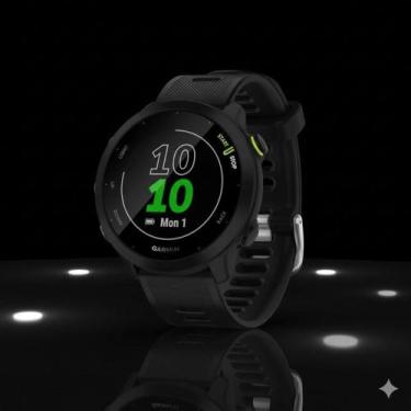 Imagem de Relógio Esportivo Preto Forerunner 55, Treinos, Saúde e GPS