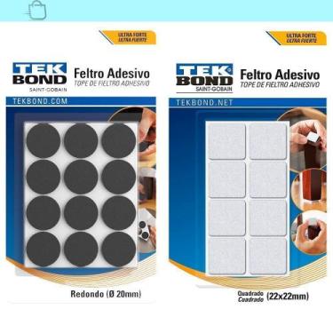 Imagem de Feltro Quad.22Mm Branco C32 E Red.20Mm Preto C24 Cartela C56 Preta/Bra