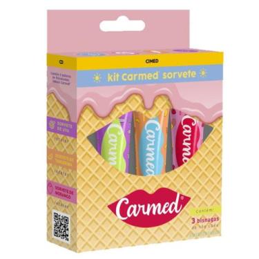 Imagem de Kit Hidratante Labial Carmed Sorvete Verão 3 Unidades 10g