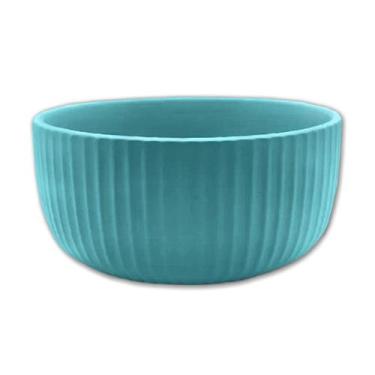 Imagem de Bowl Tigela Cumbuca De Cerâmica Azul 11cm Salada Fruta - Wellmix