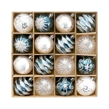 Imagem de Conjunto De 16 Bolas De Natal Inquebráveis De 236 Polegadas Para Decor