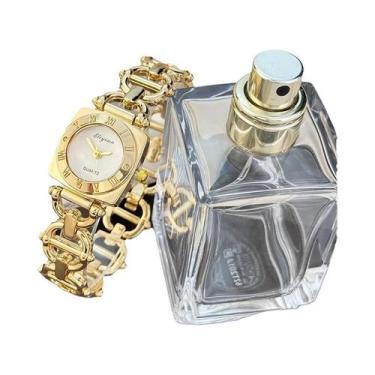Imagem de Relógio De Pulso Feminino Elegante Com Pulseira De Quartzo, Presente P