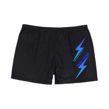 Imagem de Calções De Natação Masculinos De Secagem Rápida Com Estampa De Letras 