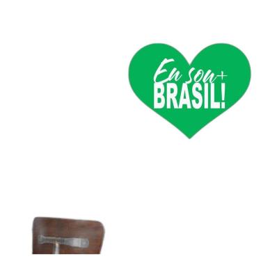 Imagem de Adesivo Decorativo De Parede Eu Sou Mais Brasil E Coração