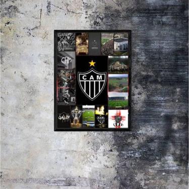 Imagem de Quadro Decorativo Fotomontagem Clube Atlético Mineiro 34x23