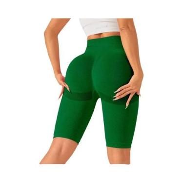 Imagem de Leggings Esportivas Sem Costura Para Mulheres, Shorts De Yoga Com Cont