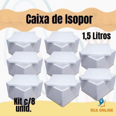 Imagem de 8 Caixas De Isopor Eps 1,5 Litros Medicamentos E Sorvetes - Mundi Eps
