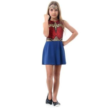 Imagem de Fantasia Mulher Maravilha Verão Infantil - Liga da Justiça - Warner Br