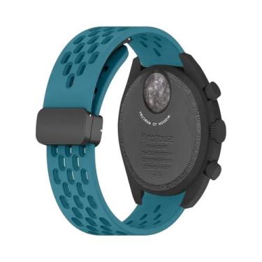 Imagem de Pulseira De Silicone Esportiva Magnética De 40mm Para Omega X Swatch N
