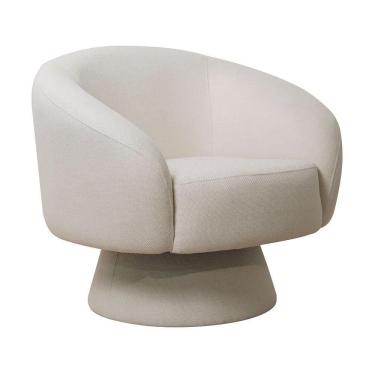 Imagem de Poltrona Decorativa Liz Giratória Linhão Off White - Nexta Casa