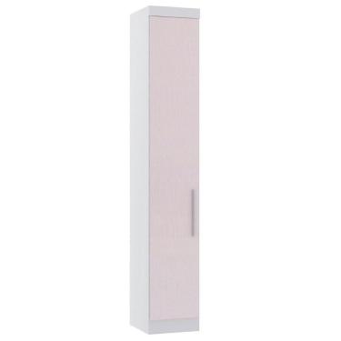 Imagem de Guarda Roupa Modulado 38cm 1 Porta Alpes Luciane Móveis Branco Pf-rosa Pf