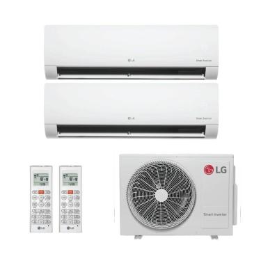 Imagem de Ar Condicionado Bi Split Inverter LG 24.000 Btus (Hi Wall 12.000 + Hi Wall 18.000) Quente e Frio 220v R-32