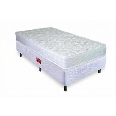 Imagem de Cama Box Solteiro Espuma D33 Orthocrin Turquesa Base Box Fit Branco 88