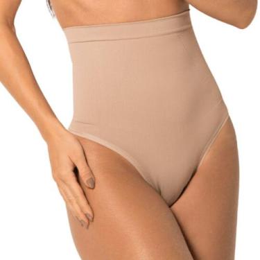 Imagem de Calcinha Fio Dental Modeladora Com Média Compressão Trifil, M, Chocola